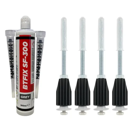 Set 4x Dämmstoffdübel M12x200 + 1x Injektionsmörtel SF-300 Markisenbefestigung