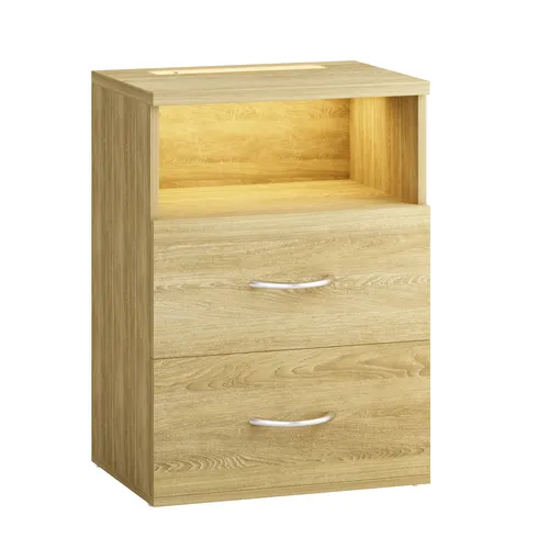 Casaria Nachttisch Jamie mit Touch LED Beleuchtung von Deuba