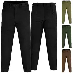 German Wear Lange Jagd- und Trachtenlederhose aus Büffelleder - Robuste Wanderhose aus feinstem Büffelleder, ideal für Jäger und Outdoor-Aktivitäten mit praktischem Reißverschluss am Bein und mehreren Taschen.