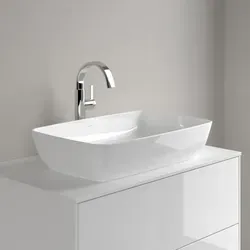 Villeroy & Boch Artis Aufsatzwaschtisch 41725801 - Waschbecken, filigranes TitanCeram-Material für höchste Stabilität, ideal für Wandauslauf-Armaturen, ohne Hahnloch und Überlauf.