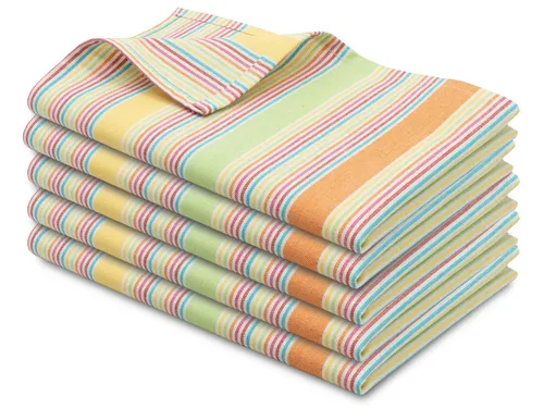 ZOLLNER Geschirrtuch, (Set, 5-tlg), 50 x 70 cm, 100% Baumwolle, vom Hotelwäschespezialisten