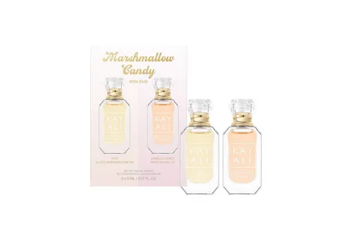 Kayali Marshmallow Candy Mini Duo - Parfum Geschenkset 10 ml - Entdecke die süße Verführung mit dem Kayali Marshmallow Candy Mini Duo. Zwei köstliche Düfte in einem kompakten Set, perfekt für unterwegs und ideal für den täglichen Genuss.