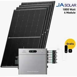Balkonkraftwerk Balkonkraftwerk 1800 Watt, Bifazial Komplettset, Balkonkraftwerk, Zendure Solarflow 2400 Pro, Halterung Bitumendach vertikal - 0 % MwSt. (gem. § 12 Abs. 3 UStG)