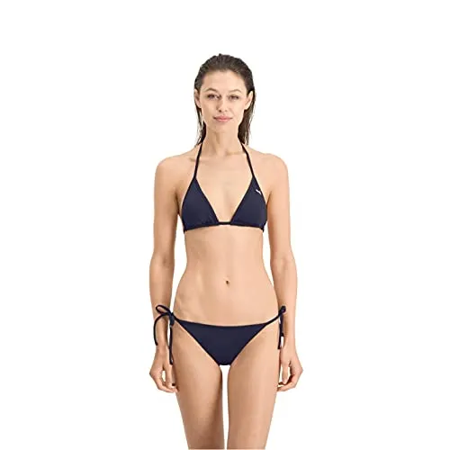 PUMA Damen Puma Triangle bikinitop voor dames Bikini Top, Navy, XS EU