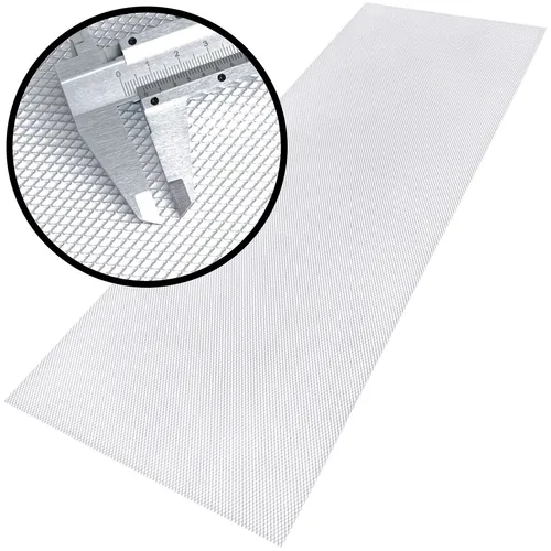 Alu Racing Gitter | 100*33 cm silber | Masche 3*6 mm | Auto Tuning Renngitter