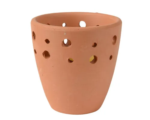Decoris season decorations Formkerze, Citronella Kerze 6,5cm Outdoor Duftkerze im Terrakotta Topf