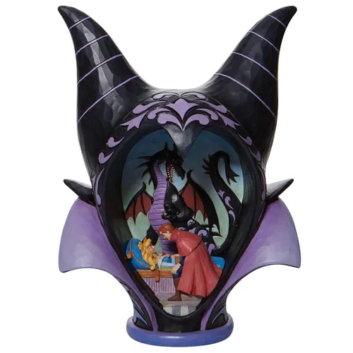 Disney Traditions Maleficent Diorama Headdress Figurine, Schwarz