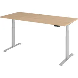 bümö Schreibtisch, elektrisch höhenverstellbar, Eiche, 180x80 cm - Kinderschreibtische mit ergonomischer Anpassung: Der bümö Schreibtisch bietet stufenlose Höhenverstellung für gesundes Arbeiten und ist ideal für wachsende Kinder.