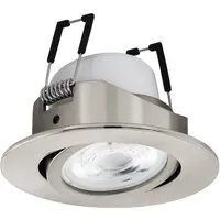 EGLO SALICETO-Z Einbaustrahler dimmbar Nickel-Matt - Deckenlampe mit 440 Lumen Lichtstrom, dimmbar für individuelle Lichtgestaltung, ideal für modernes Wohnen.