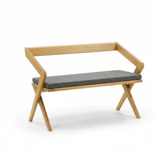 Gartenbank Moderner Stil Grau - Bequeme und Langlebige Sitzgelegenheit - Ideal für Terrasse und Garten: Diese moderne Gartenbank aus Holz und Stoff bietet Platz für mehrere Personen und überzeugt durch ihr ansprechendes Design und hohe Stabilität.
