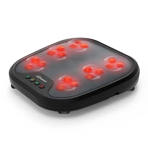 Snailax Shiatsu Fußmassagegerät - Reizstromtherapie mit 18 Knetmassageköpfen für eine entspannende Fußmassage, ideal zur Linderung von Verspannungen und zur Förderung der Durchblutung.