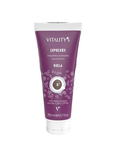 Vitality's Haarmaske Vitalitys Espresso Viola Violett Haartönung (200 ml) – Farbpflege &, Packung, stärkend