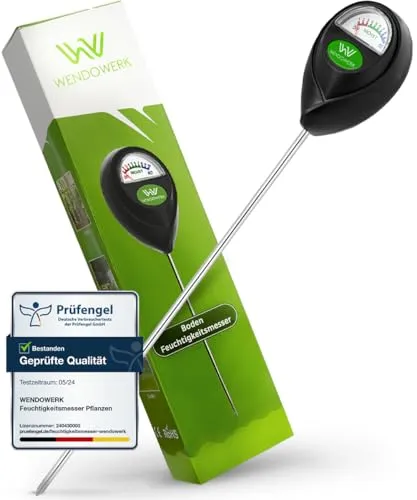 WENDOWERK® Extra Langer Boden Feuchtigkeitsmesser für Pflanzen 40CM – Batteriefrei & Präzise Messung