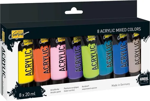 KREUL Acrylfarbe SOLO Goya Acrylic 20 ml 8er-Set