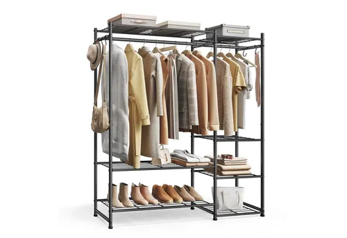 SONGMICS Kleiderständer Schwarz von SONGMICS