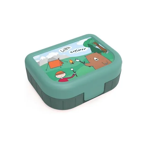 Rotho Snackbox 1l Memory Kids Little Explorer Junge mistletoe green