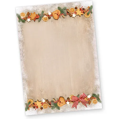 Weihnachtsbriefpapier LANDIDYLLE 100 Blatt Briefpapier Weihnachten Rot