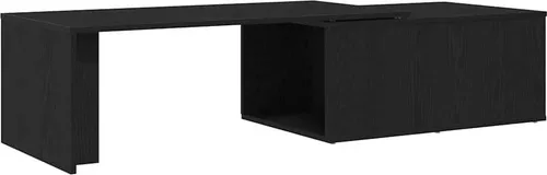 vidaXL Moderner Schwarz-Oak Couchtisch 150x50 cm - Beistelltisch fürs Wohnzimmer, langlebiges Holzfurnier mit matte Oberfläche, ideal zum Servieren und Dekorieren, passt perfekt zu verschiedenen Einrichtungsstilen.