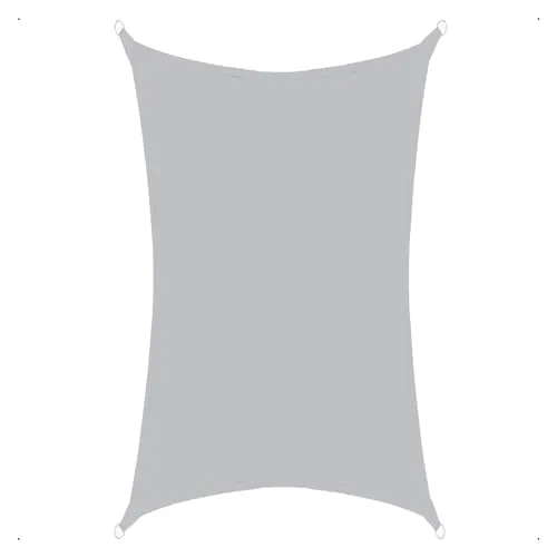 anndora Sonnensegel 3x6 HDPE hellgrau rechteckig in grau von anndora