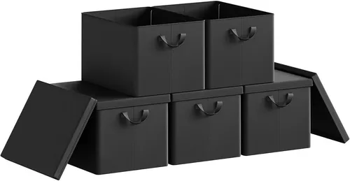 Woltu Aufbewahrungsbox (5 St., Set), mit Deckel, mit Griffen, faltbar