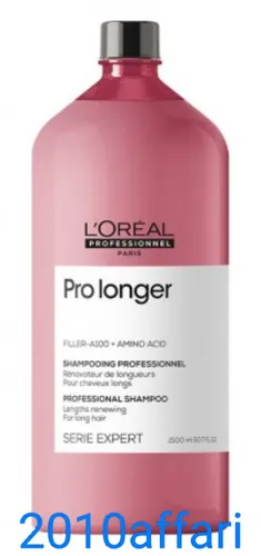L'Oréal Professionnel Serie Expert Pro Longer Shampoo 1500ml - Shampoo für vollere Längen und Spitzen, angereichert mit Filler A-100 und Aminosäuren für kräftiges Haar und geschmeidigen Glanz.