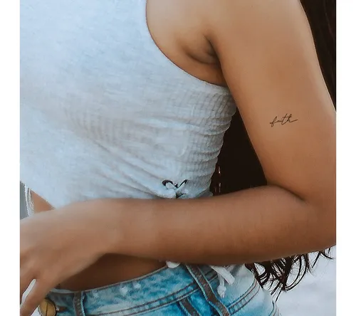 Inkster Schmuck-Tattoo faith Tattoo, wasserfestes temporäres Tattoo, 2 Wochen Halt