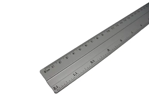 Schullineal Metall 30 cm Aluminium Alu Lineal Schneidekannte Rutschfest