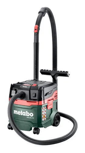 Metabo ASA 20L PC 602085000 - Nass- und Trockensauger 1200W, Staubklasse L zertifiziert mit integrierter Filterabreinigung für Baustellen und Werkstatt