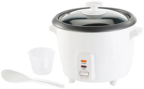 Rosenstein & Söhne Minireiskocher: Kompakter Ricecooker mit Warmhaltefunktion - Reiskocher mit 1 Liter Fassungsvermögen, 400 Watt und Antihaft-Innentopf für perfekten Reis ohne Ankleben. Ideal für kleine Küchen und einfach zu reinigen.