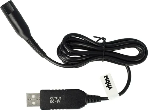 vhbw Ladekabel kompatibel mit Braun Multi Grooming Kit MGK 3980, MGK 3440, MGK 3441 Rasierer - Netzkabel, 13,2 cm
