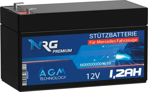 NRG Stützbatterie 1,2Ah 12V AGM Backup Batterie Zusatzbatterie N000000004039 Mercedes