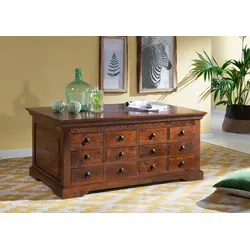 Couchtisch Akazie 120x70x54 nougat lackiert OXFORD #322 von Massivholzmöbel24