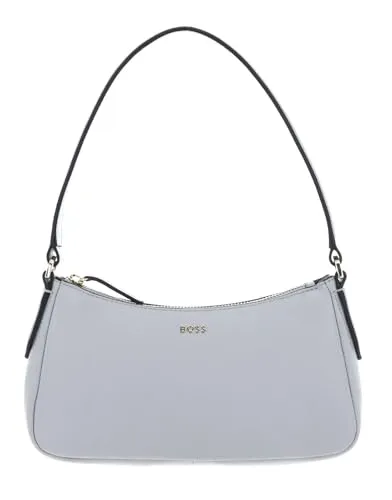 Boss Alyce Schultertasche Leder 24.5 cm grau - Handtaschen aus hochwertigem Leder, elegant und funktional, mit praktischem Reißverschluss und verstellbarem Umhängeriemen für vielseitigen Tragekomfort.