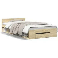 Bettgestell mit Schublade Sonoma-Eiche 100x200 cm von vidaXL