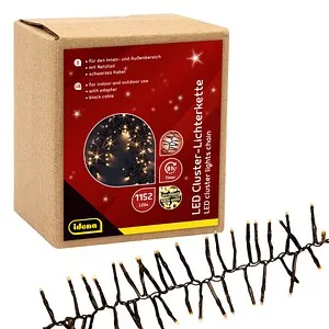 Idena 1152er LED Lichterkette schwarz 28,0 m, 1 St. in schwarz von Idena