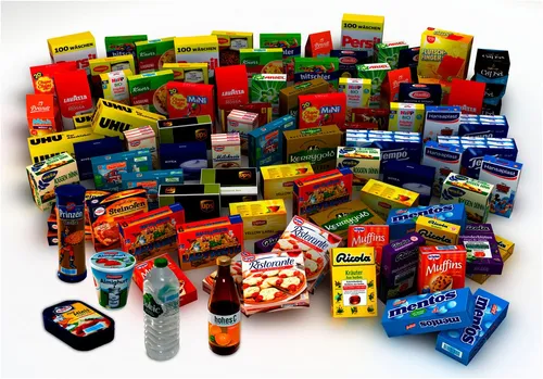 Tanner Kaufladensortiment Einkaufs-Set 95tlg. - Spiel-Lebensmittel: 95-teiliges Set mit Markenminiaturen, ideal für Supermarkt-Spiele und perfekte Ergänzung für deinen Kaufladen.