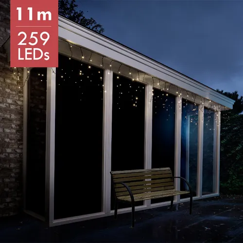 Lumineo Eiszapfenleuchte 11 mtr warmweiß 259l