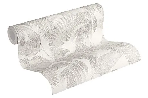 Livingwalls Vliestapete New Walls Tapete Cosy & Relax mit Palmenblättern 10,05 m x 0,53 m beige braun creme Made in Germany 373962 37396-2