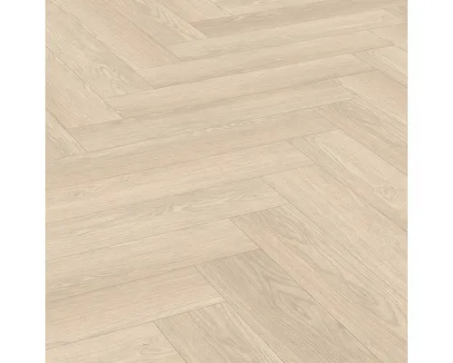 Laminat Nature Sense Baronia Eiche hell Fischgrät 840 x 168 x 8 mm - Laminatböden, stilvolles Fischgrät-Design in heller Eiche, ideal für ein modernes Wohnambiente.