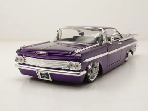 Chevrolet Impala SS Dub Wire 1959 lila Modellauto 1:24 Jada Toys