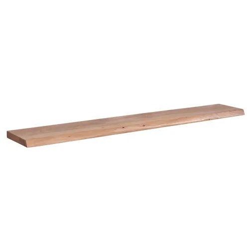 Wohnling Wandregal WL6.517 – Schwebendes Akazienregal - Modernes schwebendes Regal aus Akazien-Massivholz mit einzigartiger Baumkante, ideal für stilvolle Wohnräume. Belastbar bis 20 kg und handgefertigt für individuelle Farbnuancen.