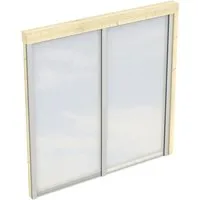 SKANHOLZ Carport-Seitenwand beige, B:205cm H:200cm - Praktische Seitenwand aus Konstruktionsvollholz mit 10 mm Polycarbonat-Doppelstegplatten, ideal für Terrassenüberdachungen, sorgt für optimalen Wetterschutz.