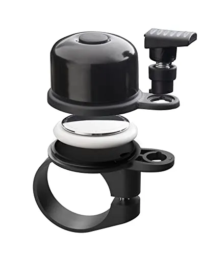 AIRBELL Fahrradklingel für Apple AirTag 31,8 mm Durchmesser - Halterung in Klingel Versteckt - Fahrrad Diebstahlsicherung - Inklusive Werkzeug