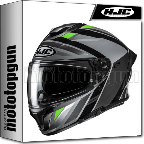 HJC C71 Faber MC7 Integralhelm Schwarz/Grau/Orange M - Moderner Integralhelm von HJC mit fortschrittlicher Polycarbonat-Verbundschale für hohen Schutz und Komfort. Das große Visier sorgt für klare Sicht, während das integrierte Dark Smoke Visier zusätzlichen Sonnenschutz bietet.