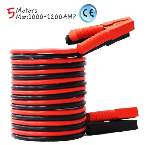 Mucola Starthilfekabel 500 cm - Starthilfekabel für Autos, 5 m lange Krokodilklemmen, hohe Langlebigkeit und geeignet für Benzin- und Dieselmotoren bis 5000 ccm – perfekt für Pannenhilfe!