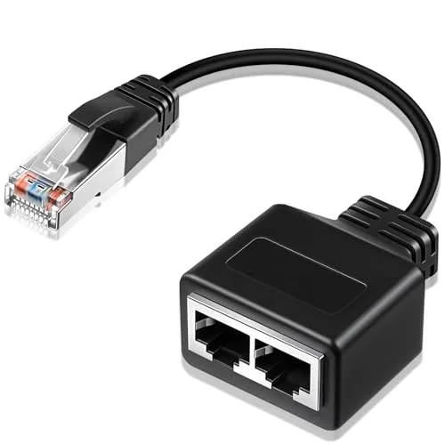 Produktbild RJ45-Ethernet-Splitter 1 zu 2 – Hochgeschwindigkeits Netzwerkadapter
