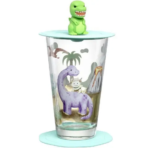 LEONARDO Kindergeschirr-Set Leonardo Kinderglas Bambini Avventura Dino (L) (3-teilig)