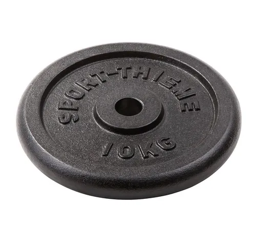 Sport-Thieme Hantelscheibe Gusseisen 10 kg - Hantelscheibe aus massivem Gusseisen, ideal für professionelles Krafttraining im Studio oder Zuhause. Erhältlich in verschiedenen Gewichtsstufen, perfekt für individuelles Training.