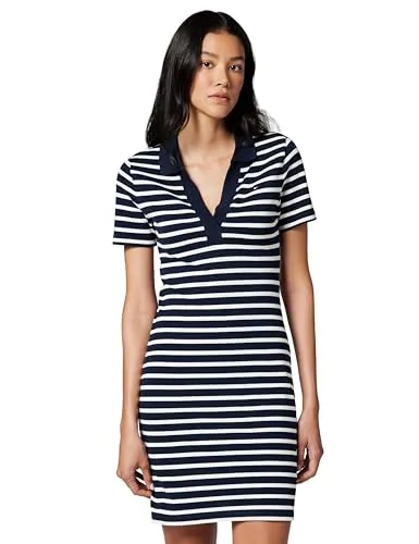Tommy Hilfiger Polokleid SLIM OPEN NK POLO DRESS SS in blau von Tommy Hilfiger