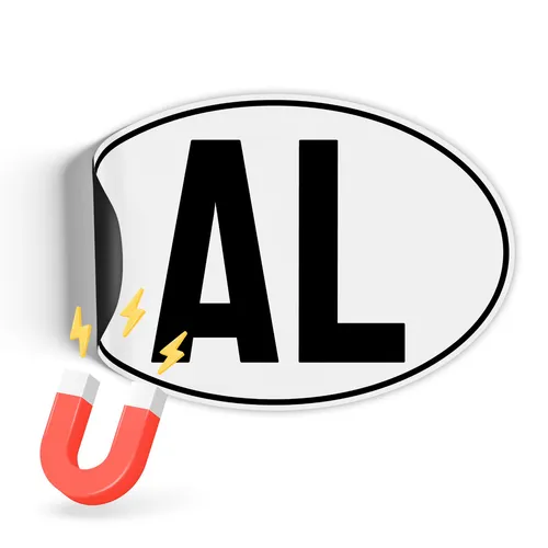 Länderkennzeichen 17,5x11,5cm nach DIN EU-Norm Magnetschild RV005-02 Albanien